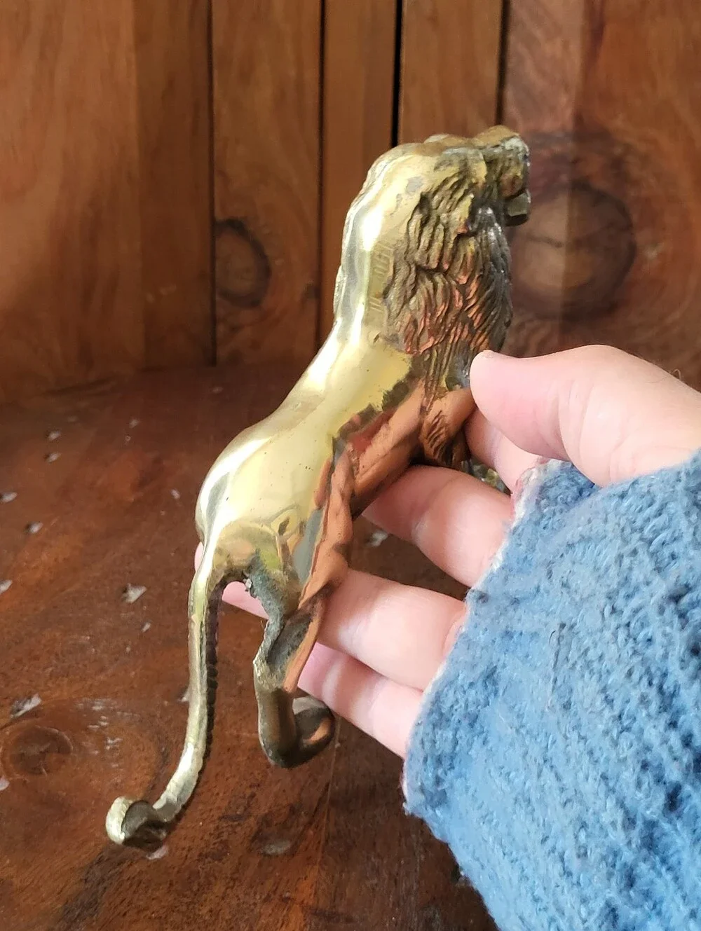 Brass Lion Figurine